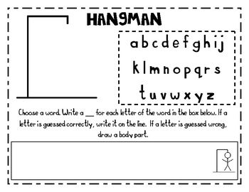 Stickman Word Game (Alternative to Hangman) | Words, Word wall activities, Teaching writing