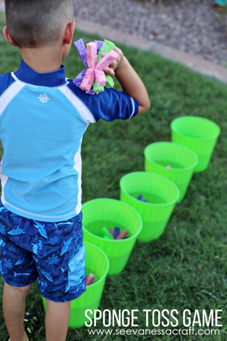 Craft: Summer Sponge Toss Water Game - See Vanessa Craft