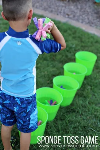 Craft: Summer Sponge Toss Water Game - See Vanessa Craft